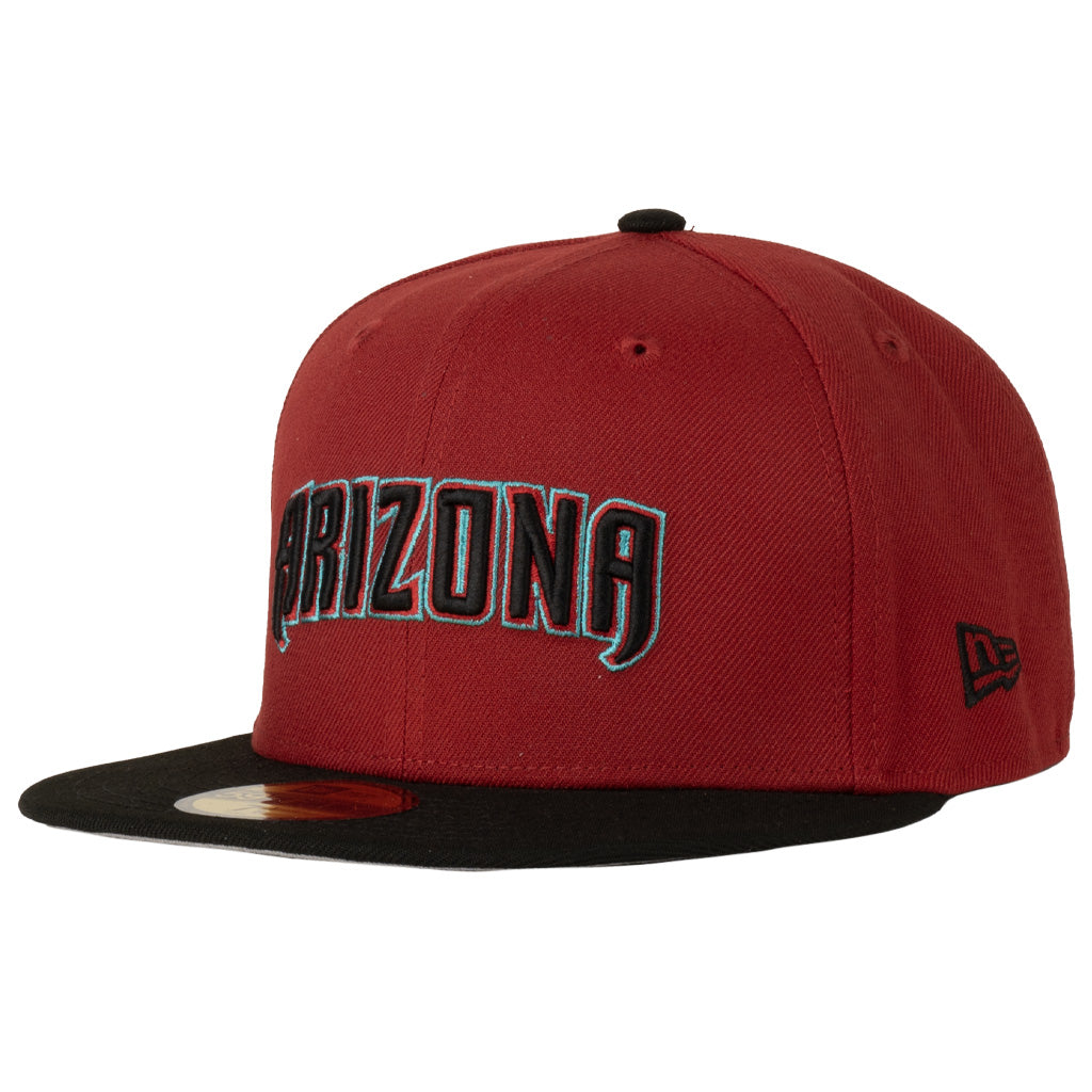 MLB Arizona Diamondbacks New Era Two-Tone Wordmark 59FIFTY Fitted Hat - Red