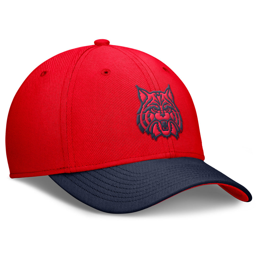 NCAA Arizona Wildcats Nike Cat Head Two-Tone Swoosh Rise Flex Fit Hat