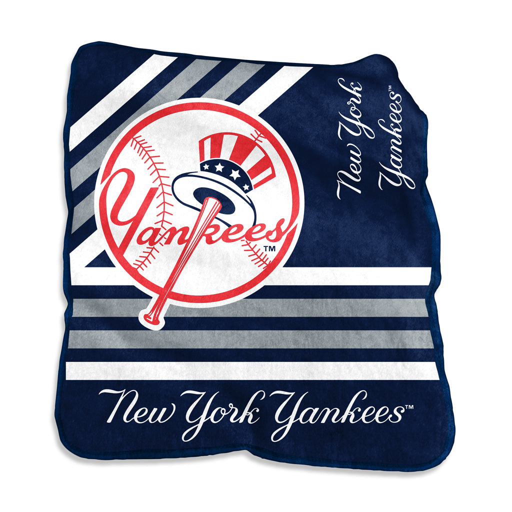 MLB New York Yankees Logo Brands 50" x 60" Raschel Blanket - Navy