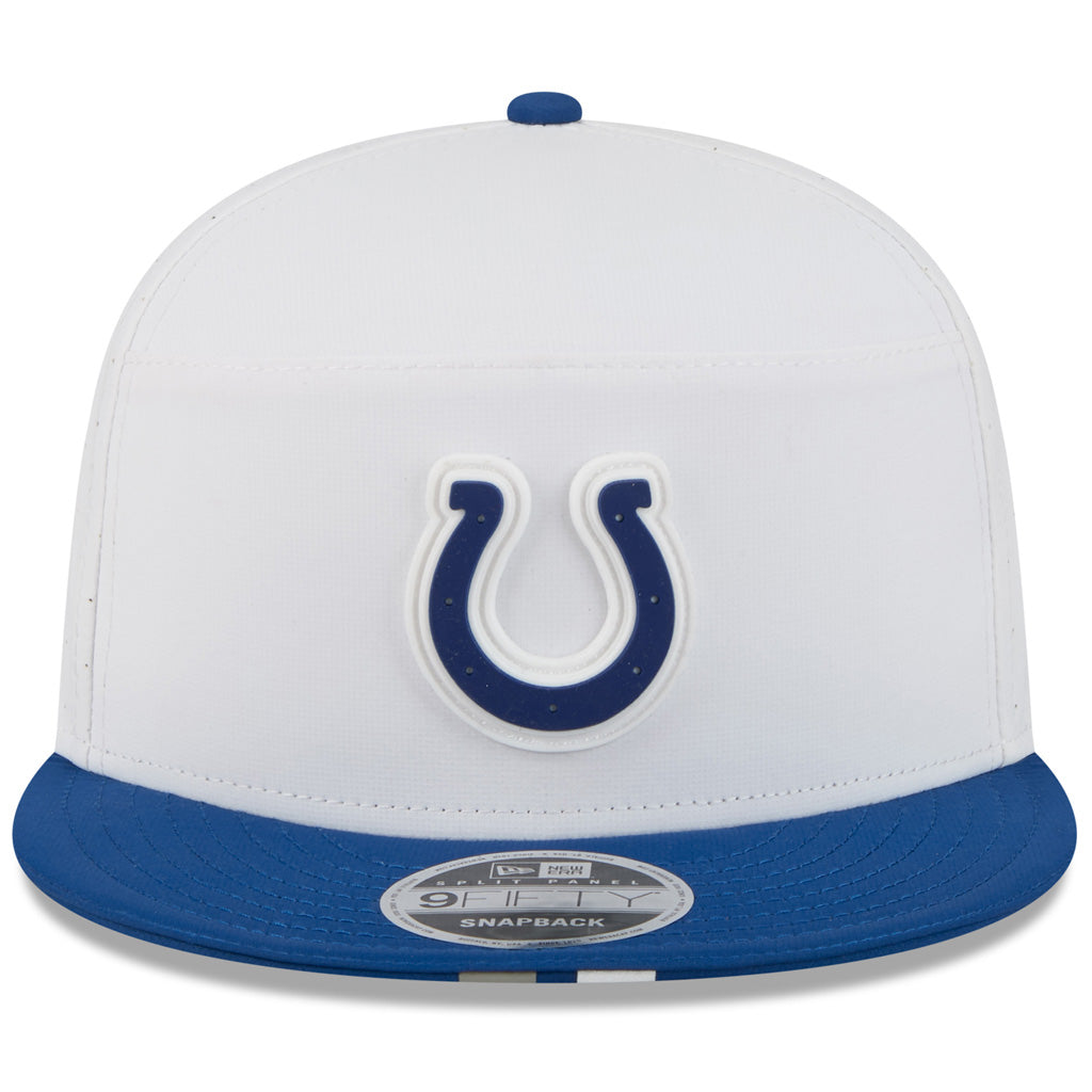 NFL Indianapolis Colts New Era 2025 Training 9FIFTY Split Panel Snapback Hat - White