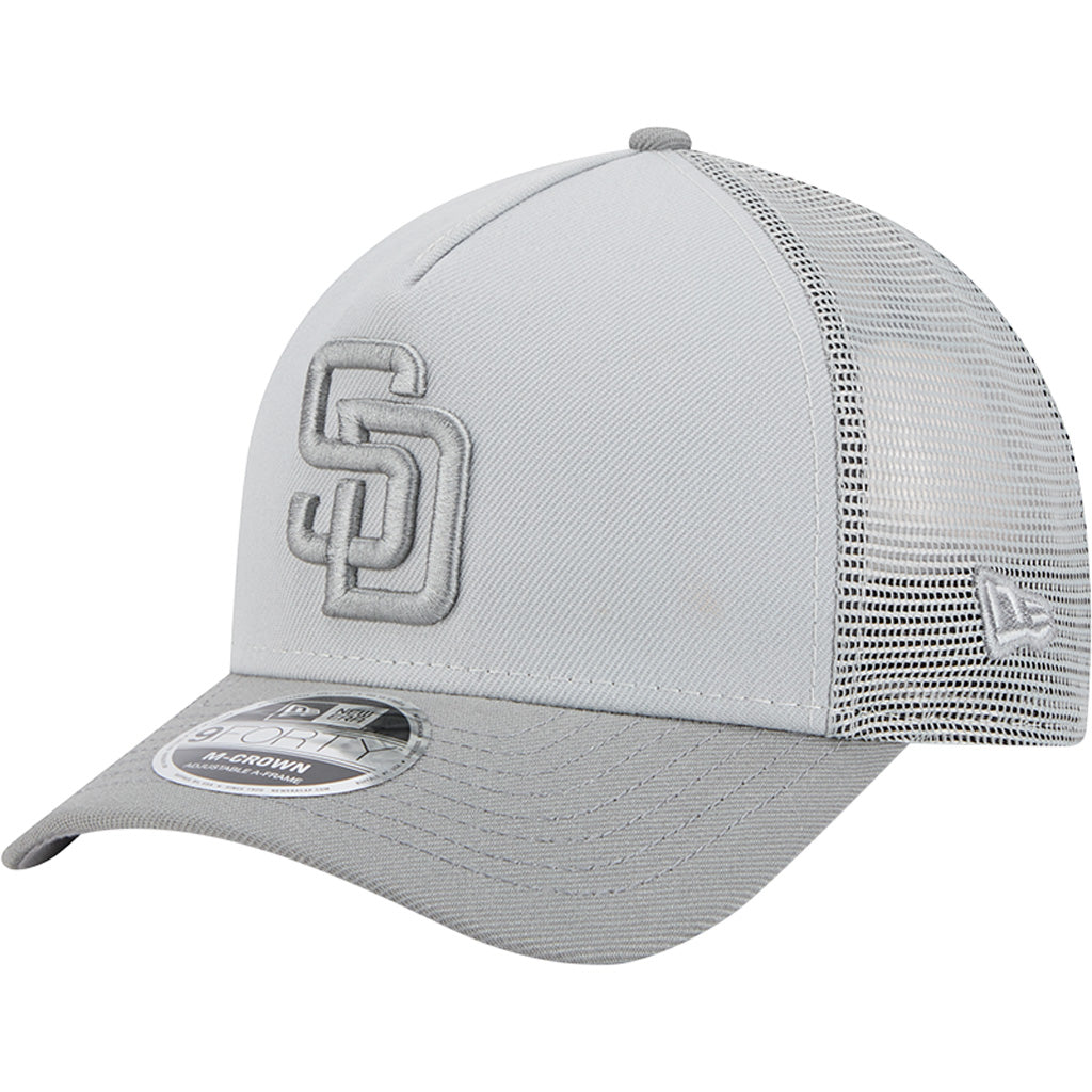 MLB San Diego Padres New Era Gray Tonal 9FORTY M-Crown Snapback Trucker Hat - Gray