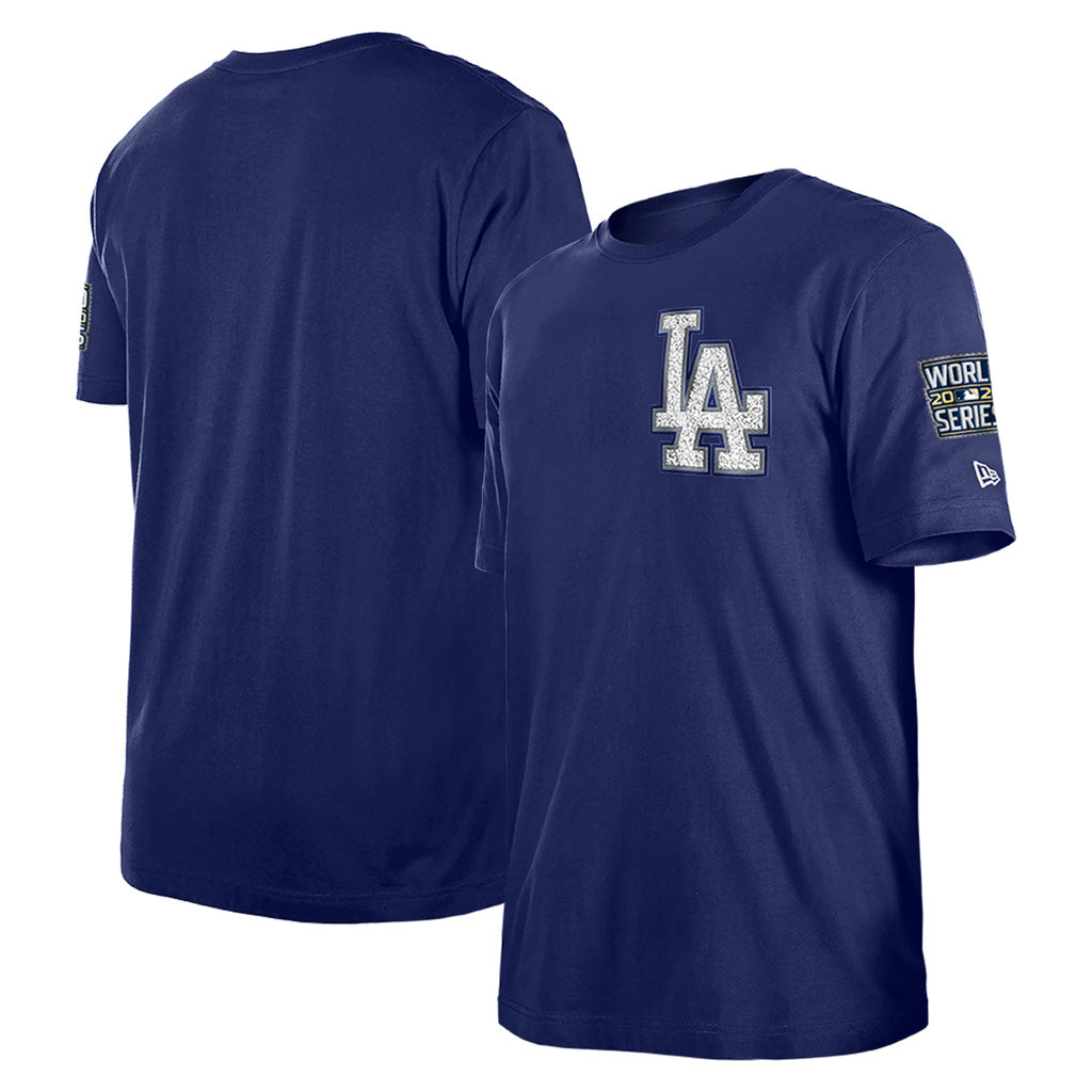 MLB Los Angeles Dodgers New Era Chenille Patch T-Shirt - Blue