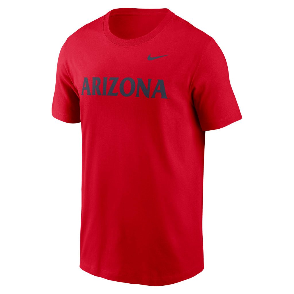 NCAA Arizona Wildcats Nike Navy Wordmark Essential T-Shirt - Red