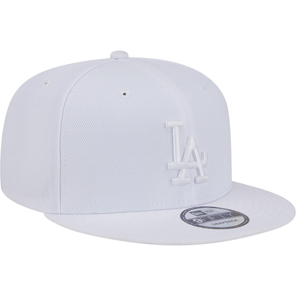 MLB Los Angeles Dodgers New Era White on White 9FIFTY Snapback Hat - White