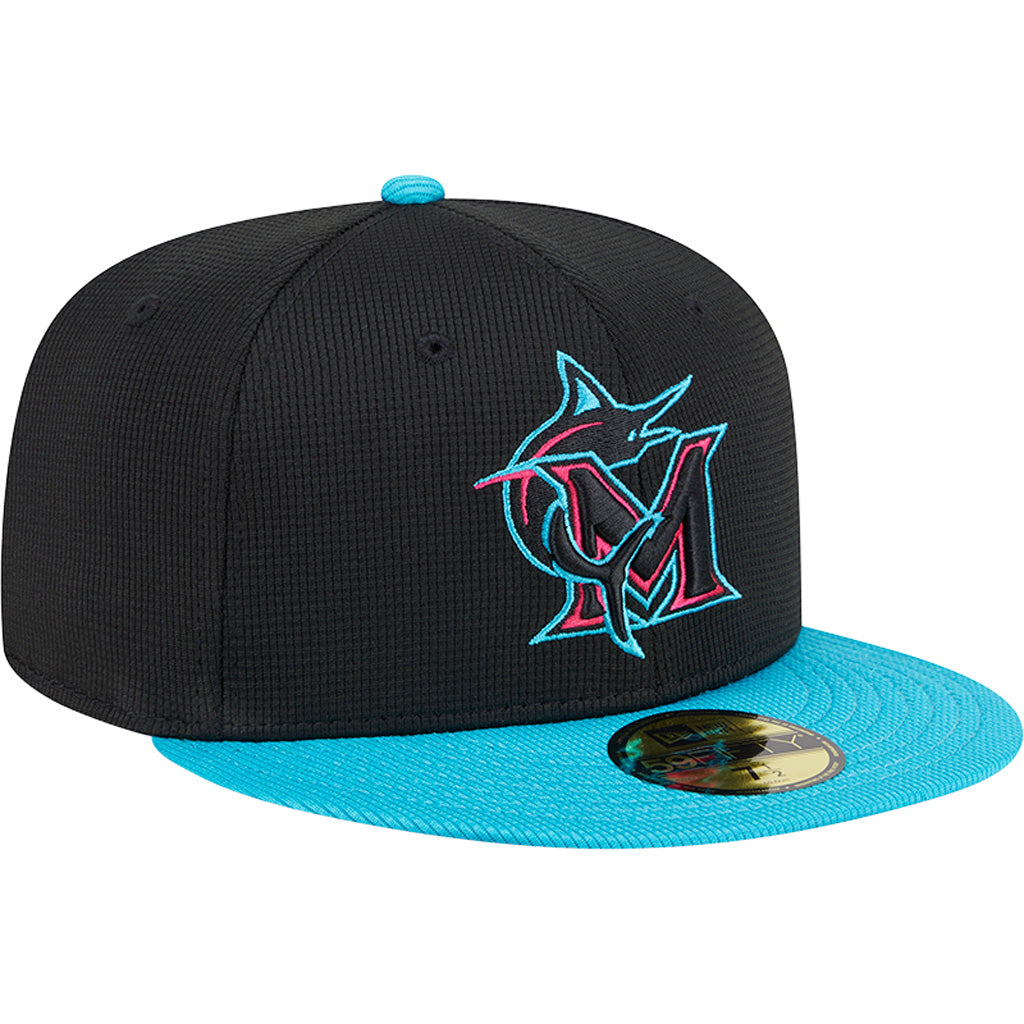 MLB Miami Marlins New Era 2025 City Connect Batting Practice 59FIFTY Fitted Hat - Black