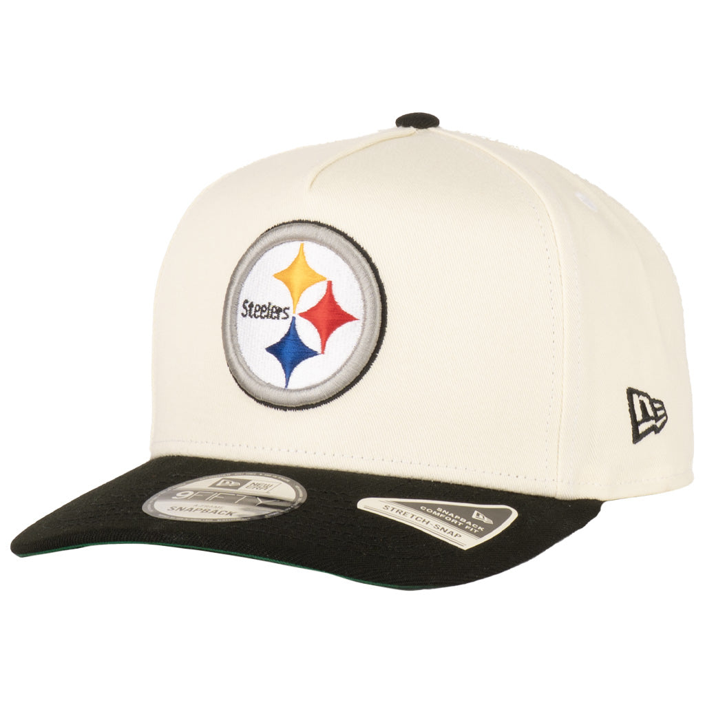 NFL Pittsburgh Steelers New Era Primary Two-Tone TC 9FIFTY A-Frame Snapback Hat - Cream