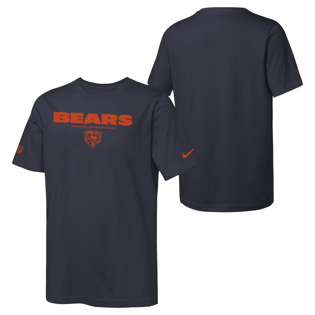 NFL Chicago Bears Youth Nike Team Issue T-Shirt - Navy