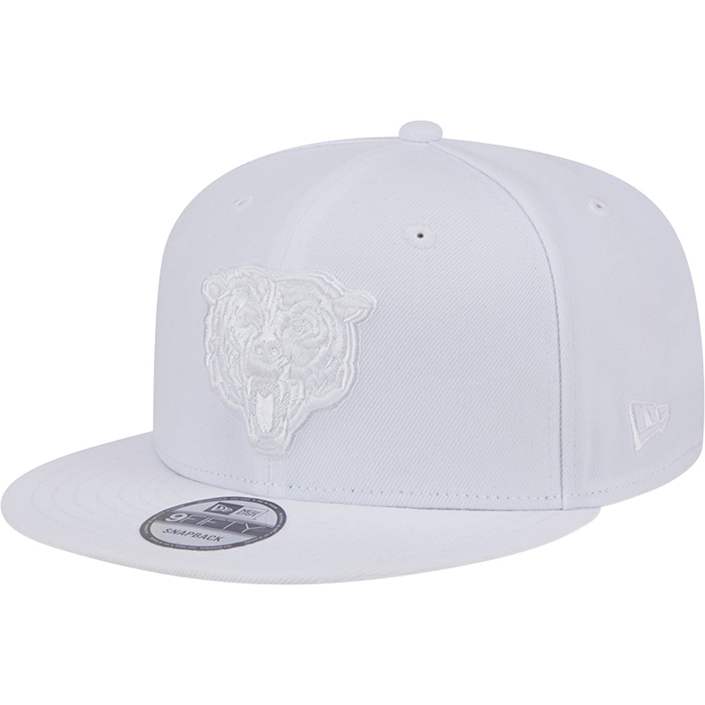 NFL Chicago Bears New Era White on White 9FIFTY Snapback Hat - White