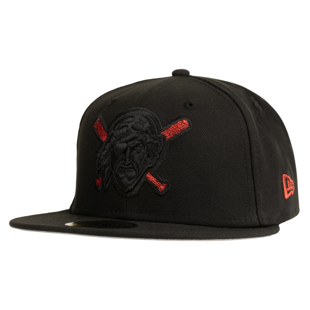 MLB Pittsburgh Pirates New Era Blackbird 59FIFTY Fitted Hat - Black