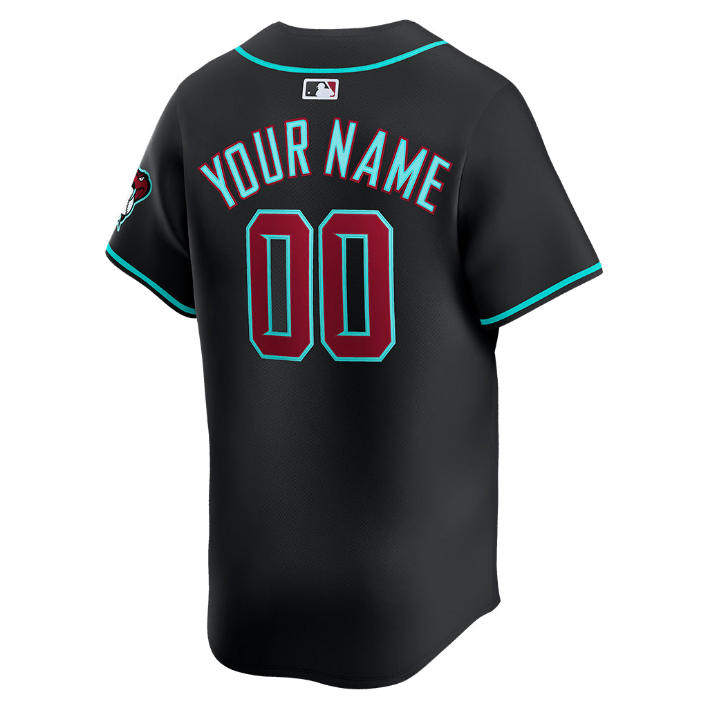 MLB Arizona Diamondbacks Custom Nike Alternate Limited Jersey - Black