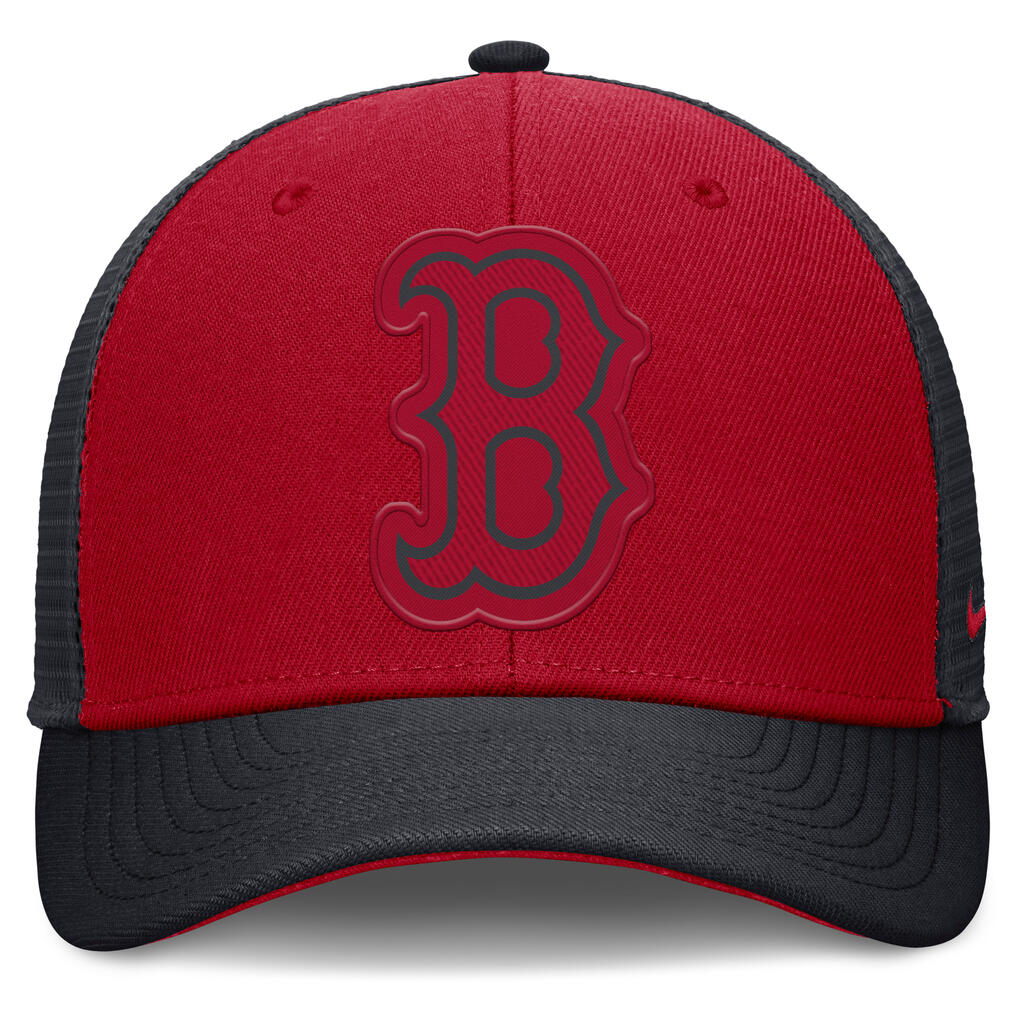 MLB Boston Red Sox Nike Two-Tone Tonal Logo Trucker Snapback Hat - Red