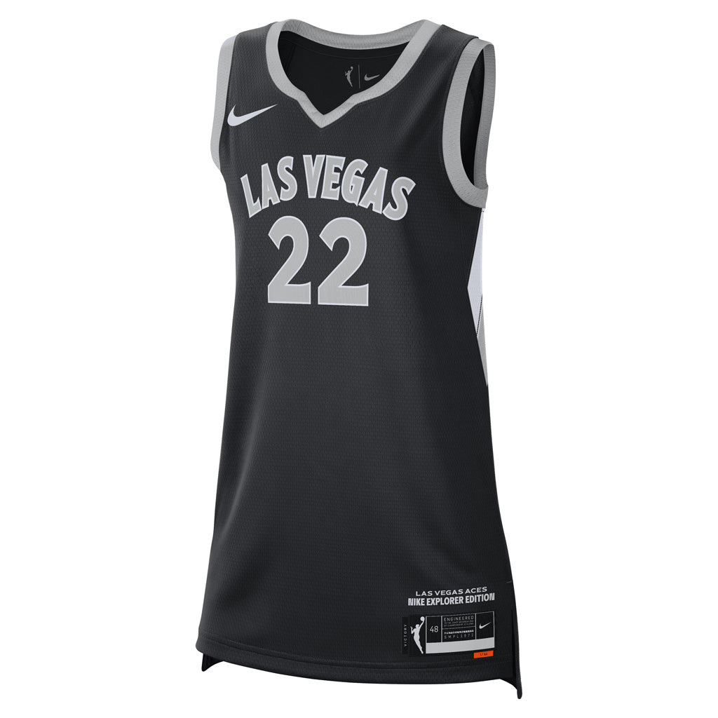 WNBA Las Vegas Aces A'ja Wilson Nike Explorer Victory Jersey - Black