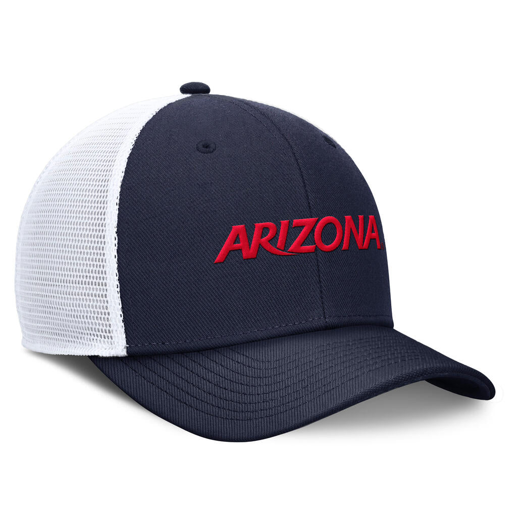 NCAA Arizona Wildcats Nike Wordmark Snapback Trucker Hat - Navy