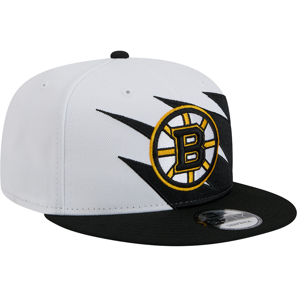 NHL Boston Bruins New Era Jagged 9FIFTY Snapback Hat - White