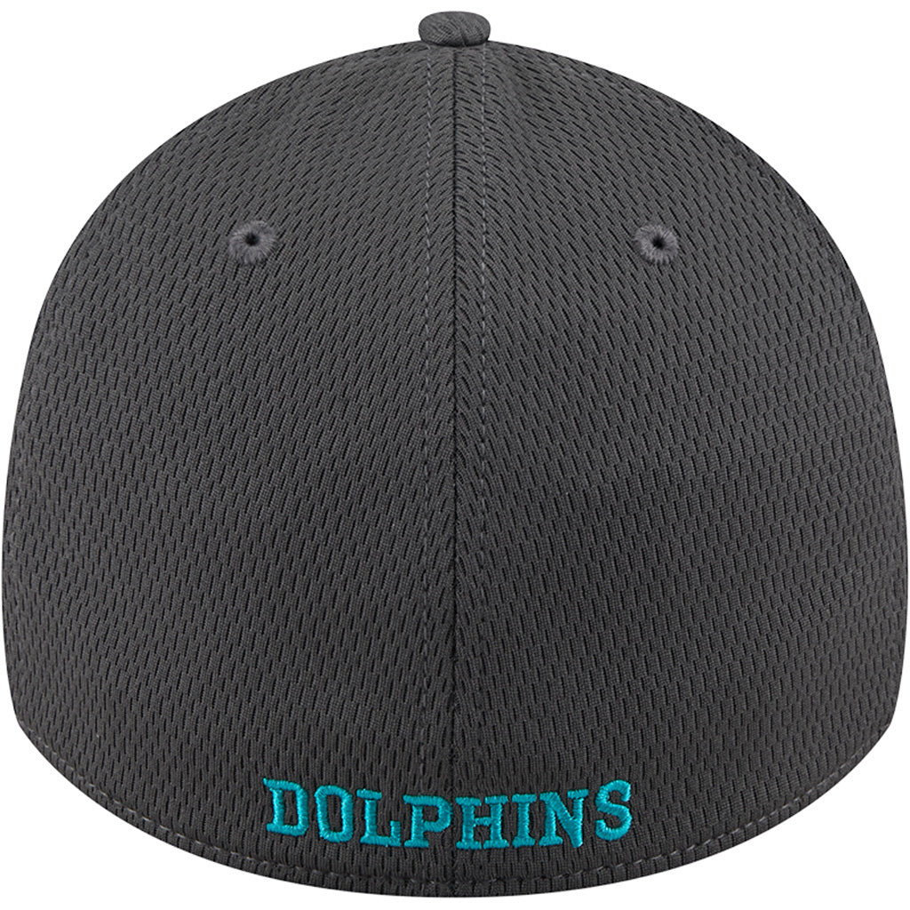 NFL Miami Dolphins New Era Tonal Graphite 39THIRTY Flex Fit Hat - Graphite