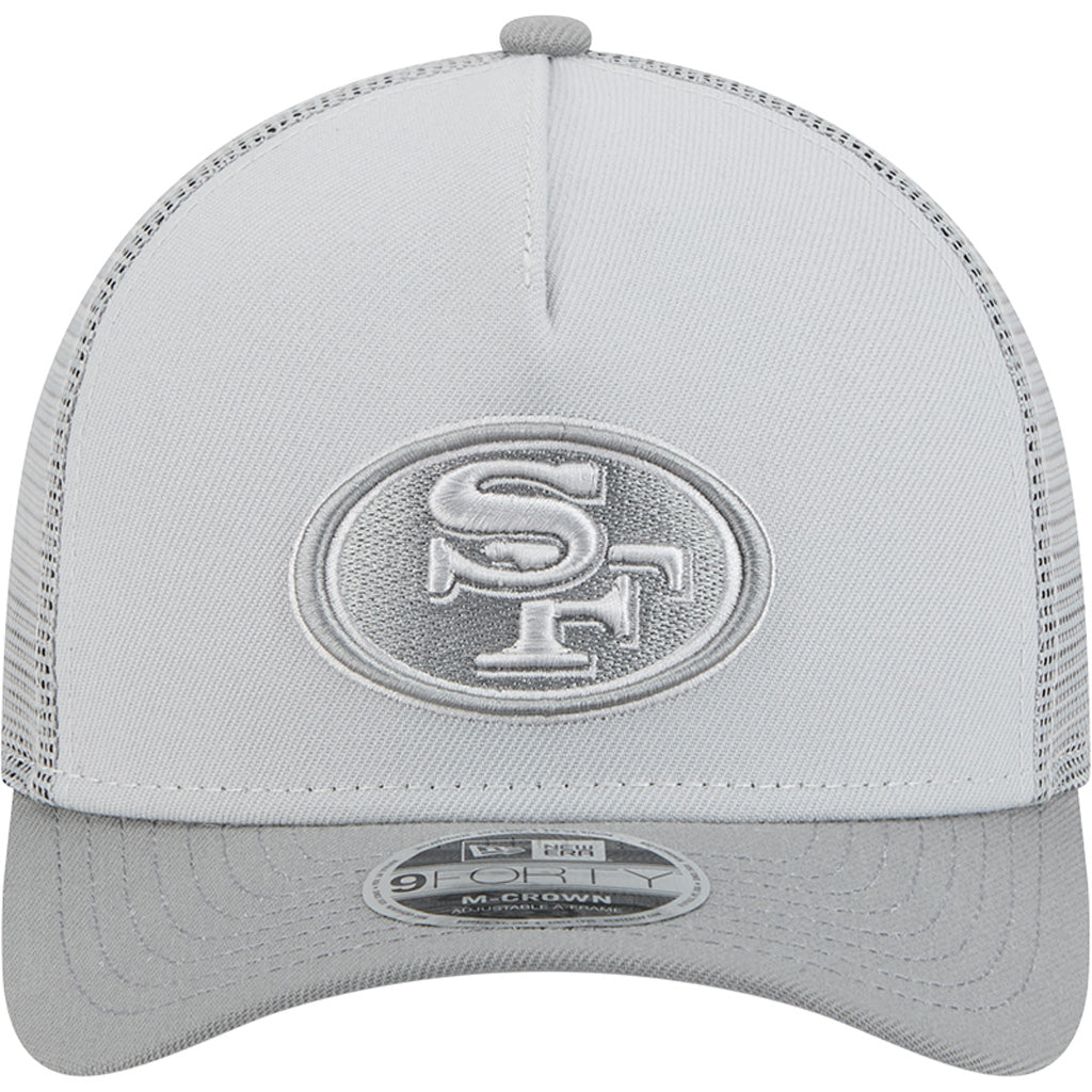 NFL San Francisco 49ers New Era Gray Tonal 9FORTY M-Crown Snapback Trucker Hat - Gray