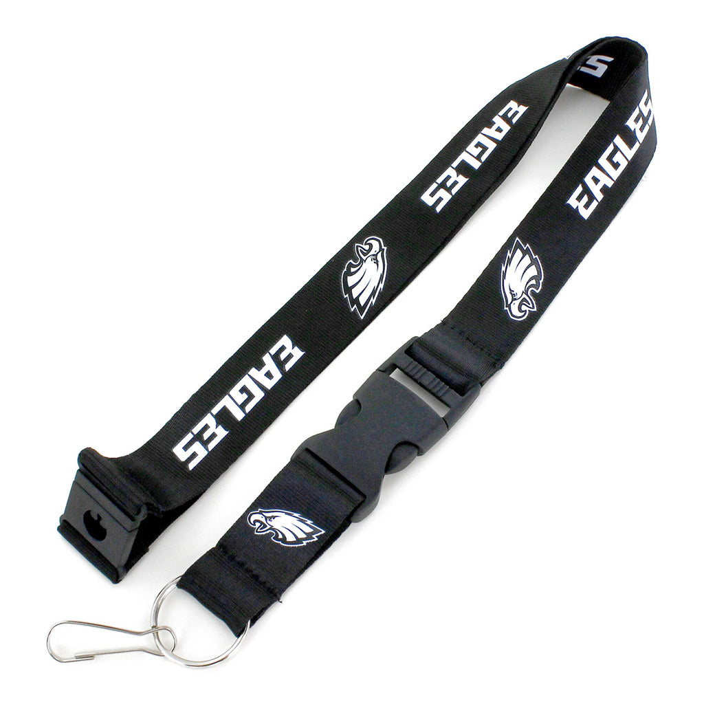 NFL Philadelphia Eagles Aminco Black & White Lanyard - Black