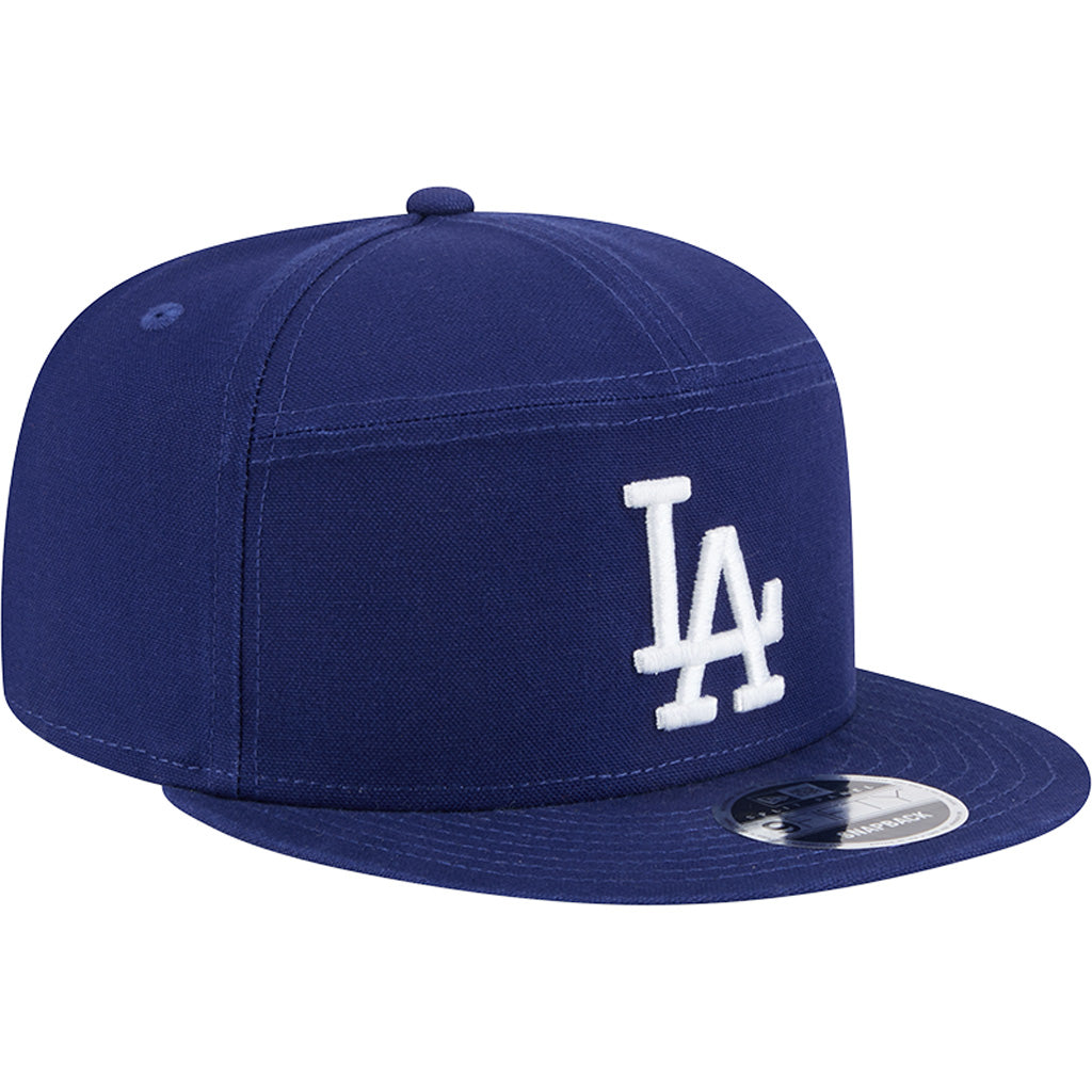 MLB Los Angeles Dodgers Cotton Canvas 9FIFTY Split Panel Snapback Hat - Blue