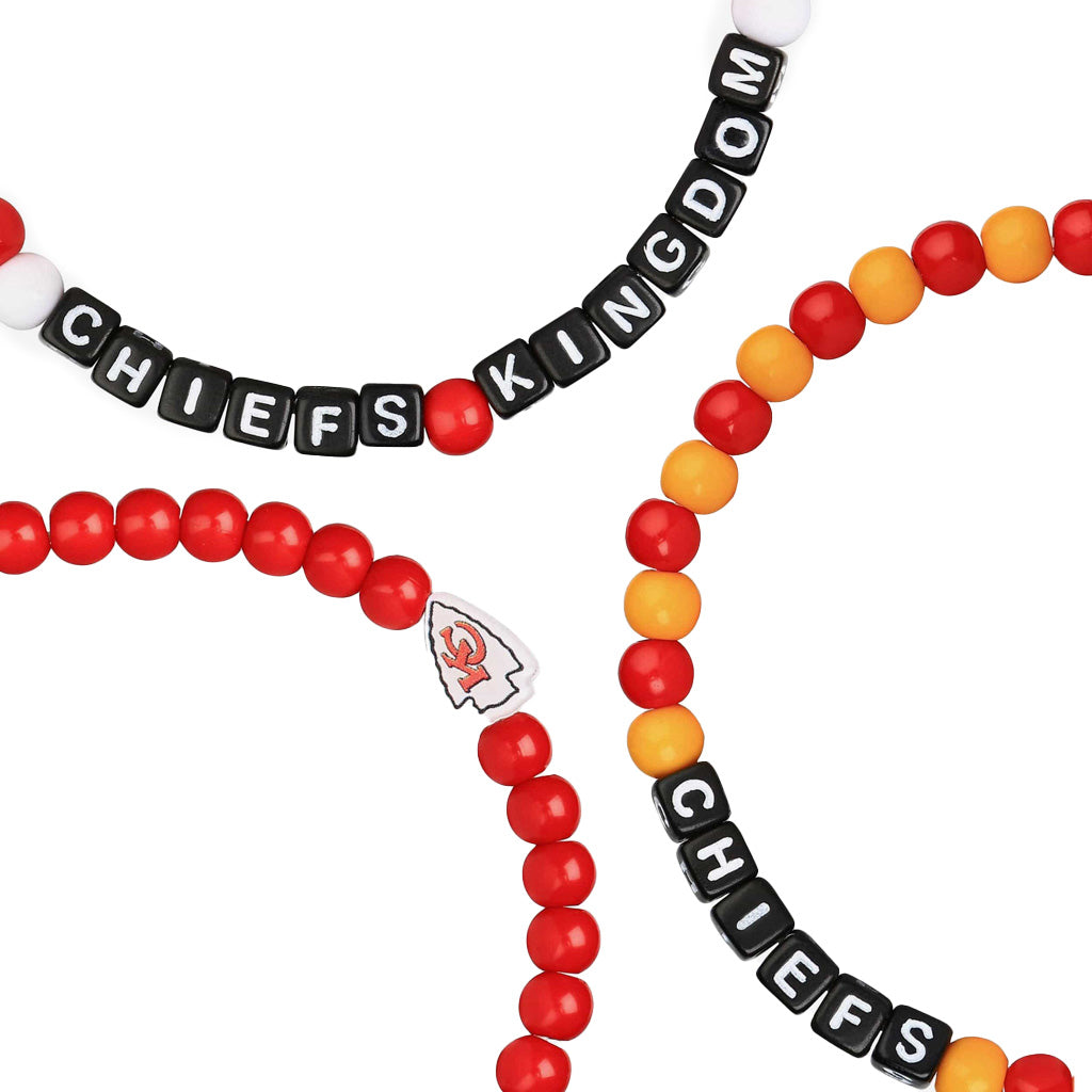 NFL Kansas City Chiefs FOCO 3-Pack Friendship Bracelet