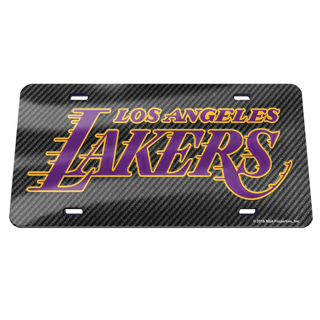 NBA Los Angeles Lakers WinCraft Carbon License Plate - Black
