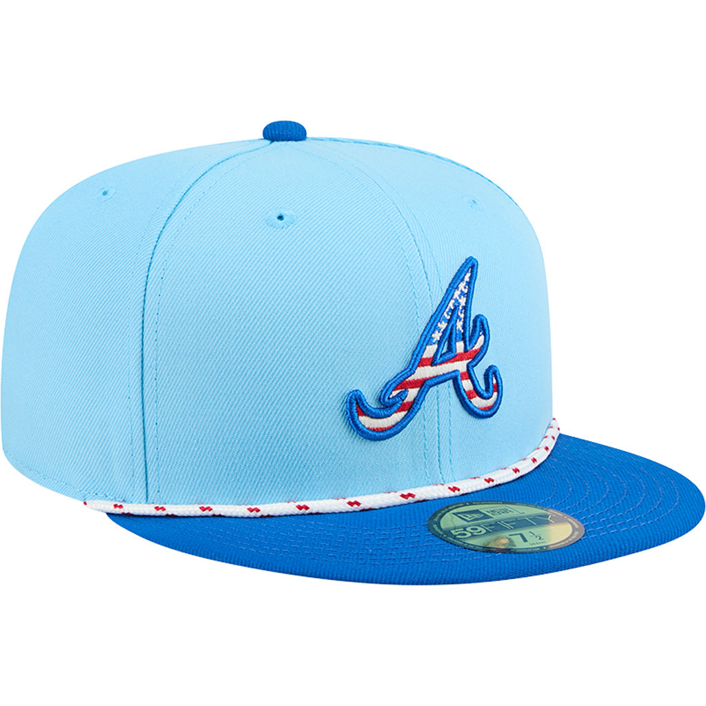 MLB Atlanta Braves New Era 2025 4th of July 59FIFTY Fitted Hat - Blue