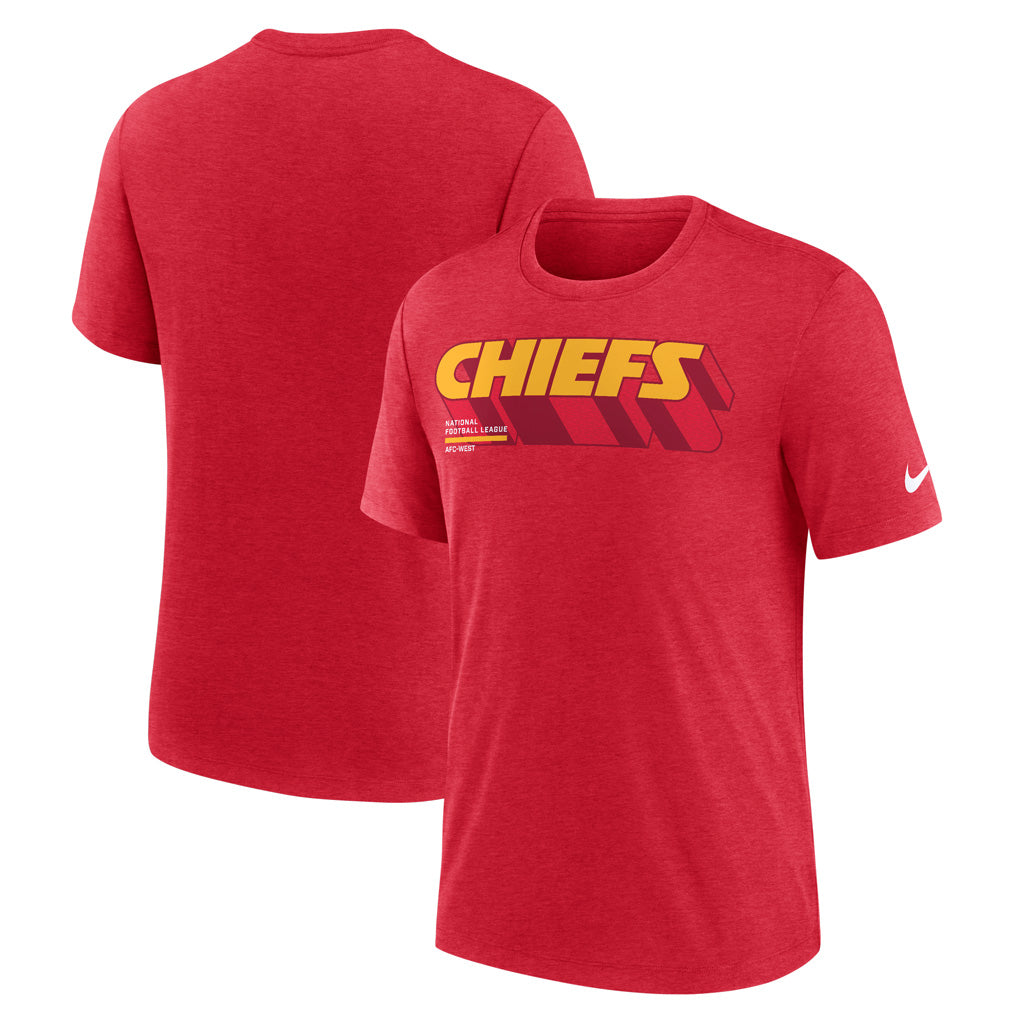 NFL Kansas City Chiefs Nike Script Trail Triblend T-Shirt - Red