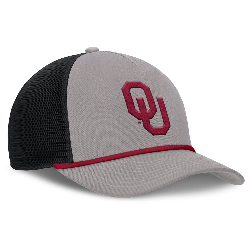 NCAA Oklahoma Sooners Nike Primary Logo Snapback Trucker Hat - Gray