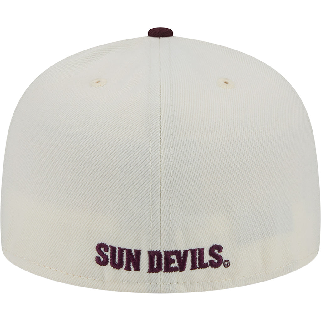 NCAA Arizona State Sun Devils New Era Two-Tone Chrome OTC 59FIFTY Fitted Hat - Chrome
