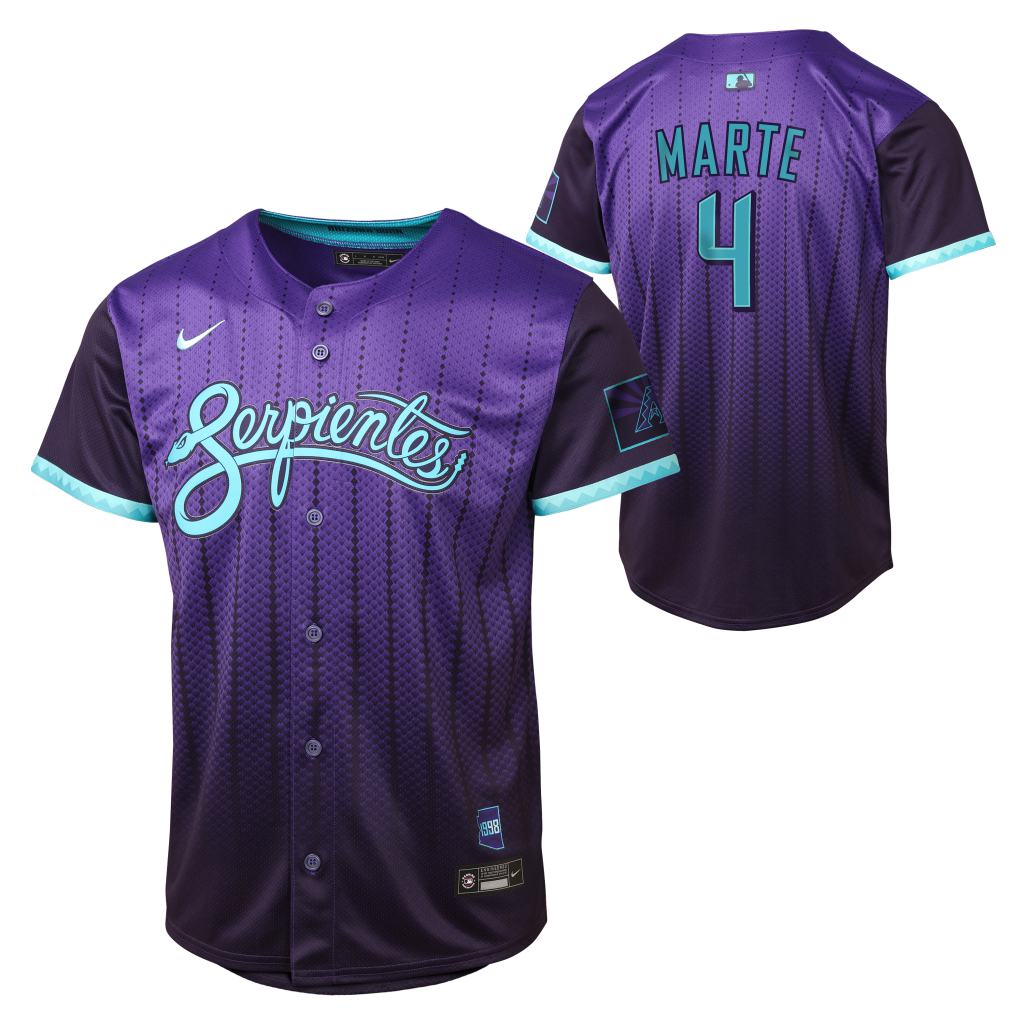 MLB Arizona Diamondbacks Ketel Marte Youth Nike 2025 City Connect Limited Jersey - Purple