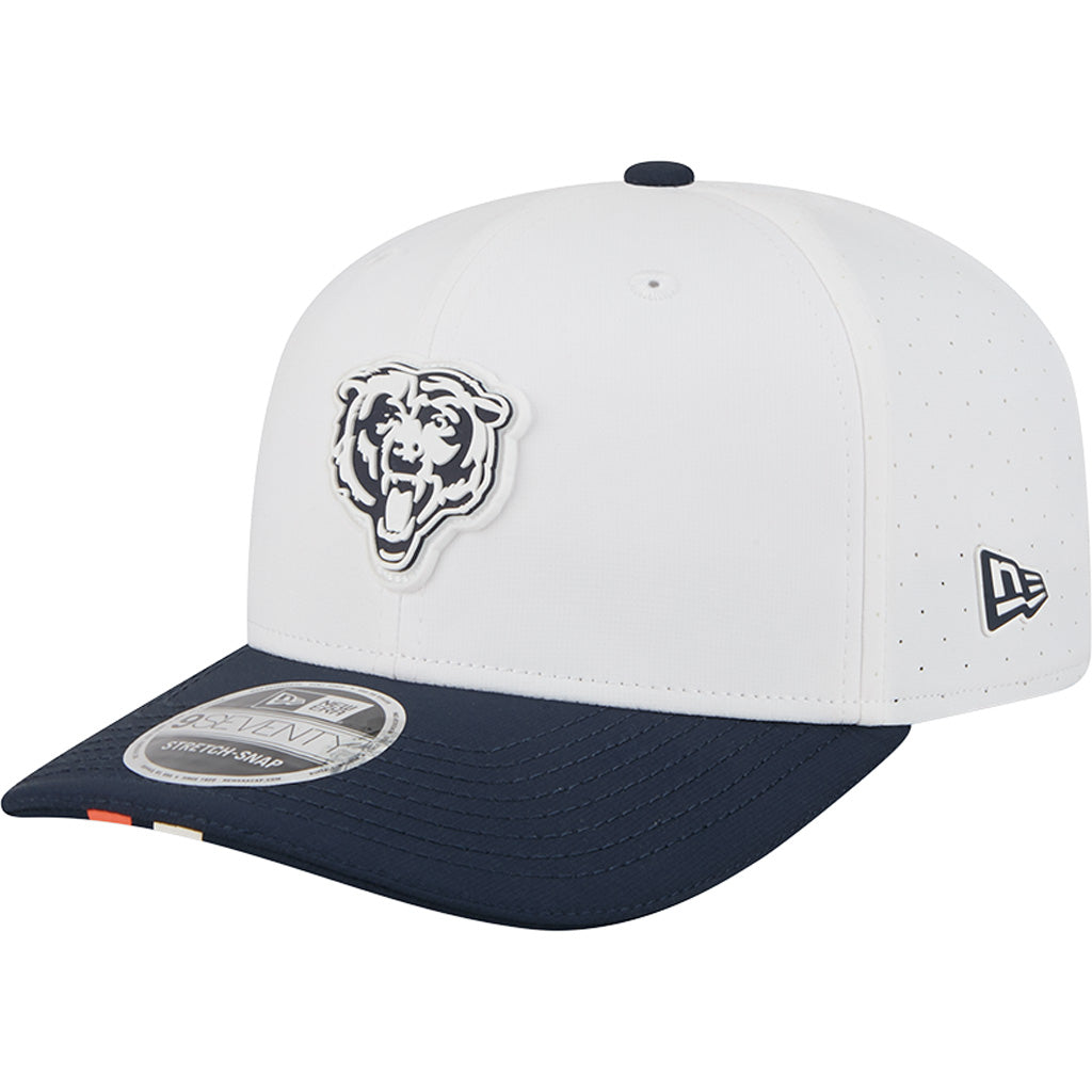 NFL Chicago Bears New Era 2025 Training 9SEVENTY Stretch-Snapback Hat - White