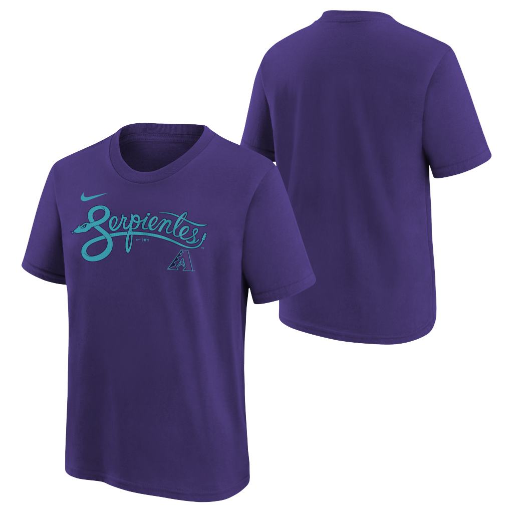 MLB Arizona Diamondbacks Youth Nike 2025 City Connect Wordmark T-shirt - Purple