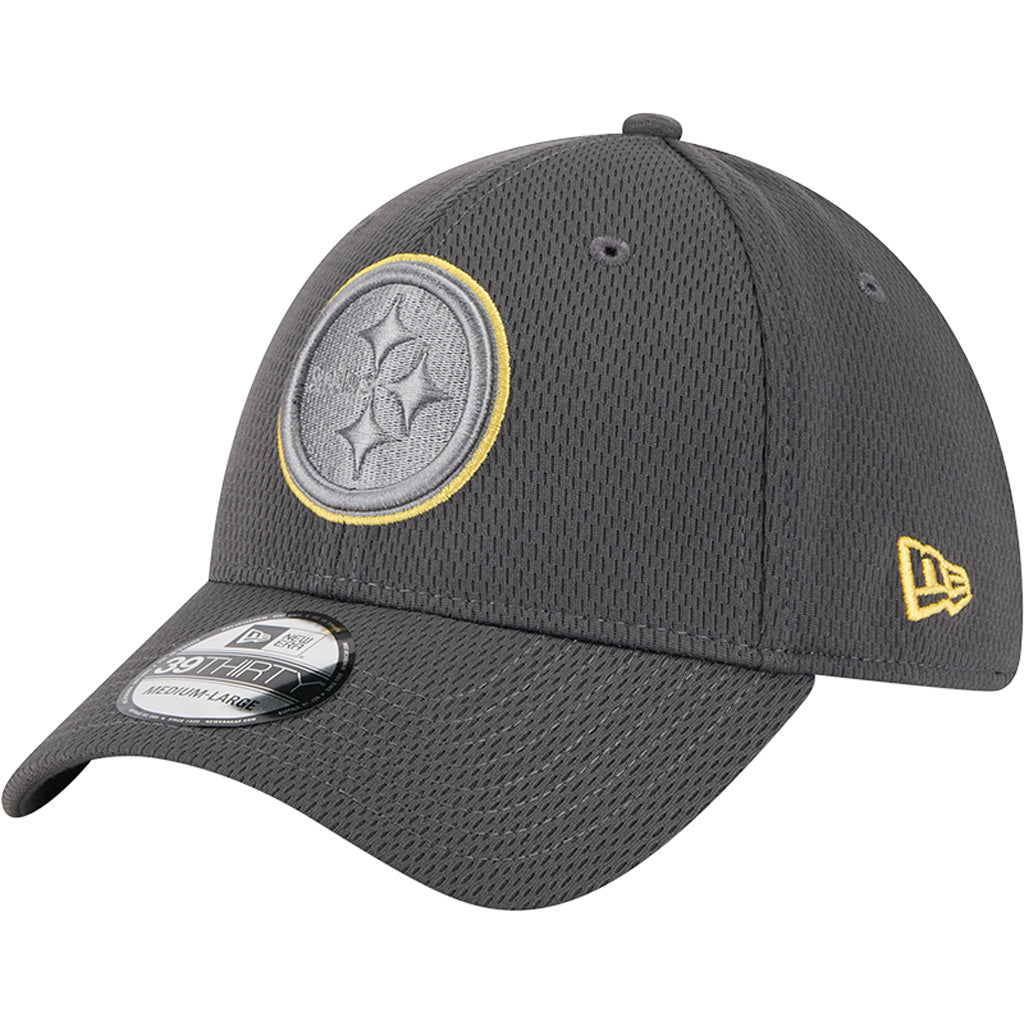 NFL Pittsburgh Steelers New Era Tonal Graphite 39THIRTY Flex Fit Hat - Graphite