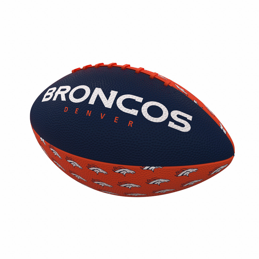 NFL Denver Broncos Logo Brands Mini Rubber Football