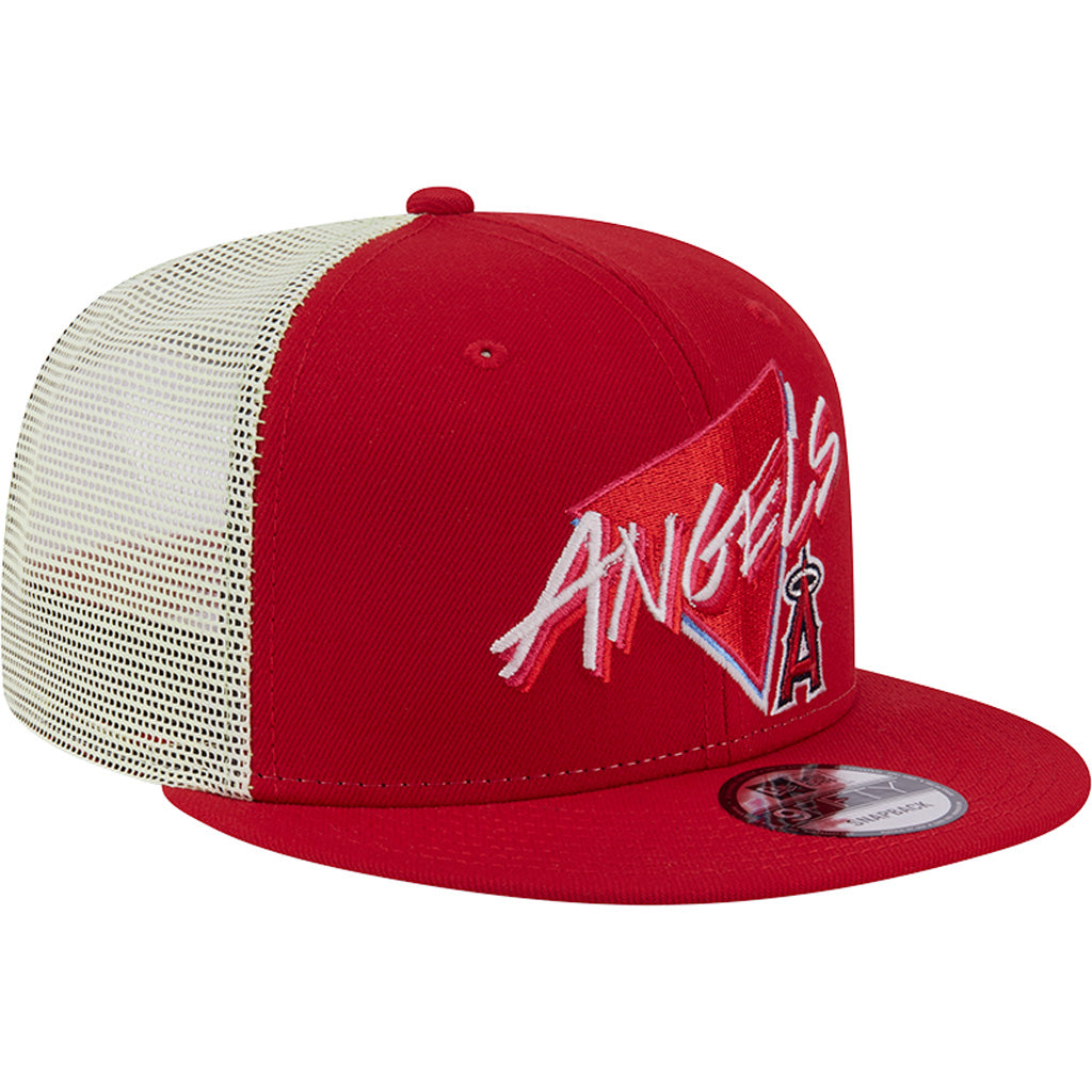 MLB Los Angeles Angels New Era Neon Trucker 9FIFTY Snapback Hat - Red