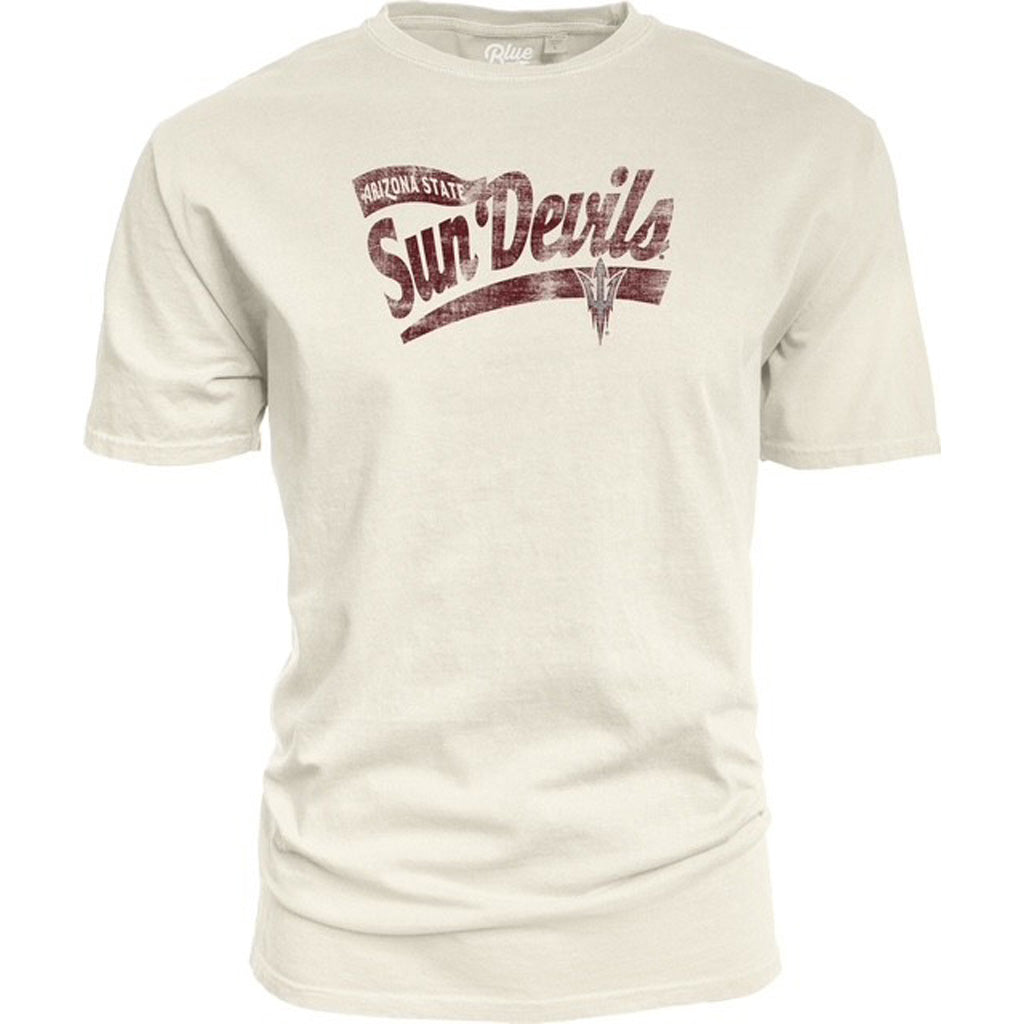 NCAA Arizona State Sun Devils Blue 84 Step Back T-Shirt - Ivory