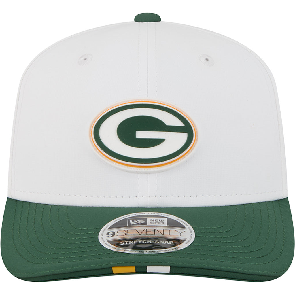 NFL Green Bay Packers New Era 2025 Training 9SEVENTY Stretch-Snapback Hat - White