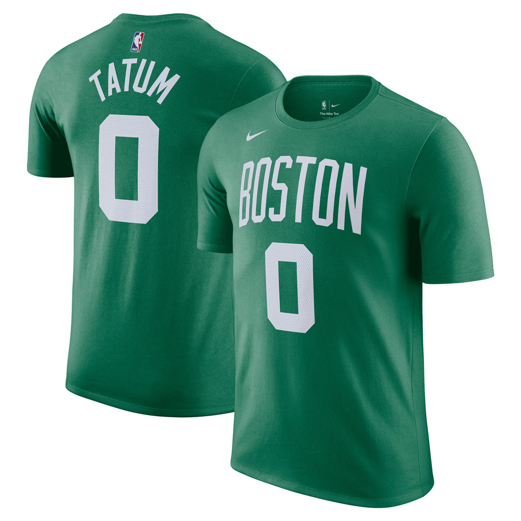 NBA Boston Celtics Jayson Tatum Nike Icon Name & Number T-Shirt - Green