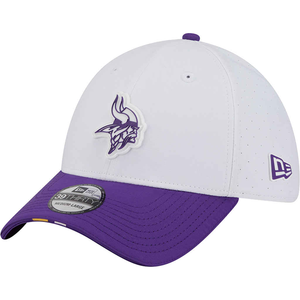 NFL Minnesota Vikings New Era 2025 Training 39THIRTY Flex Fit Hat - White
