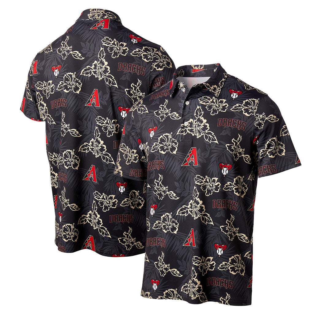 MLB Arizona Diamondbacks Reyn Spooner Floral Polo - Black