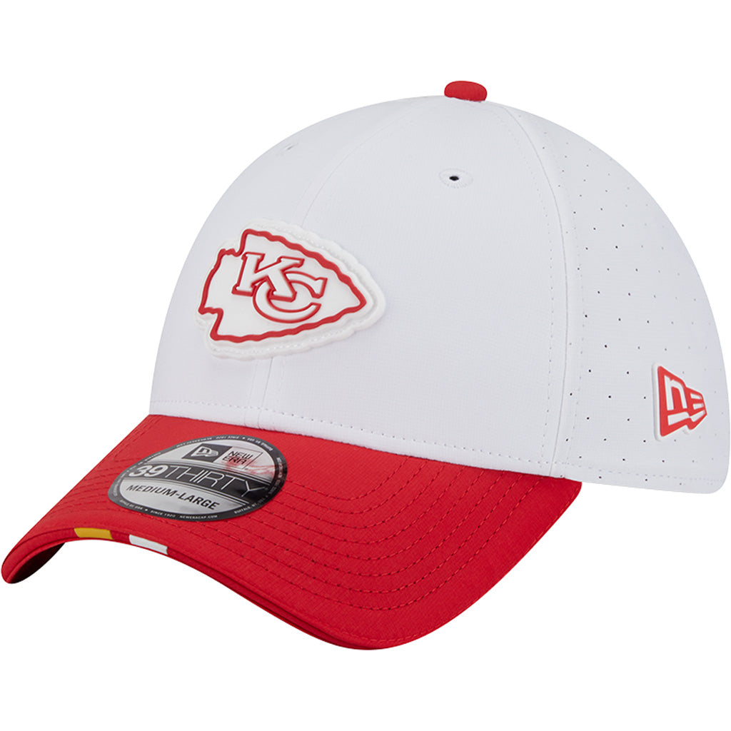 NFL Kansas City Chiefs New Era 2025 Training 39THIRTY Flex Fit Hat - White