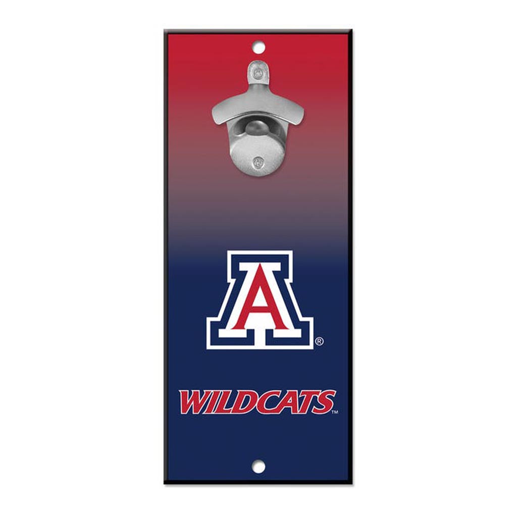 NCAA Arizona Wildcats WinCraft 5" x 12" Ombre Bottle Opener Sign - Navy