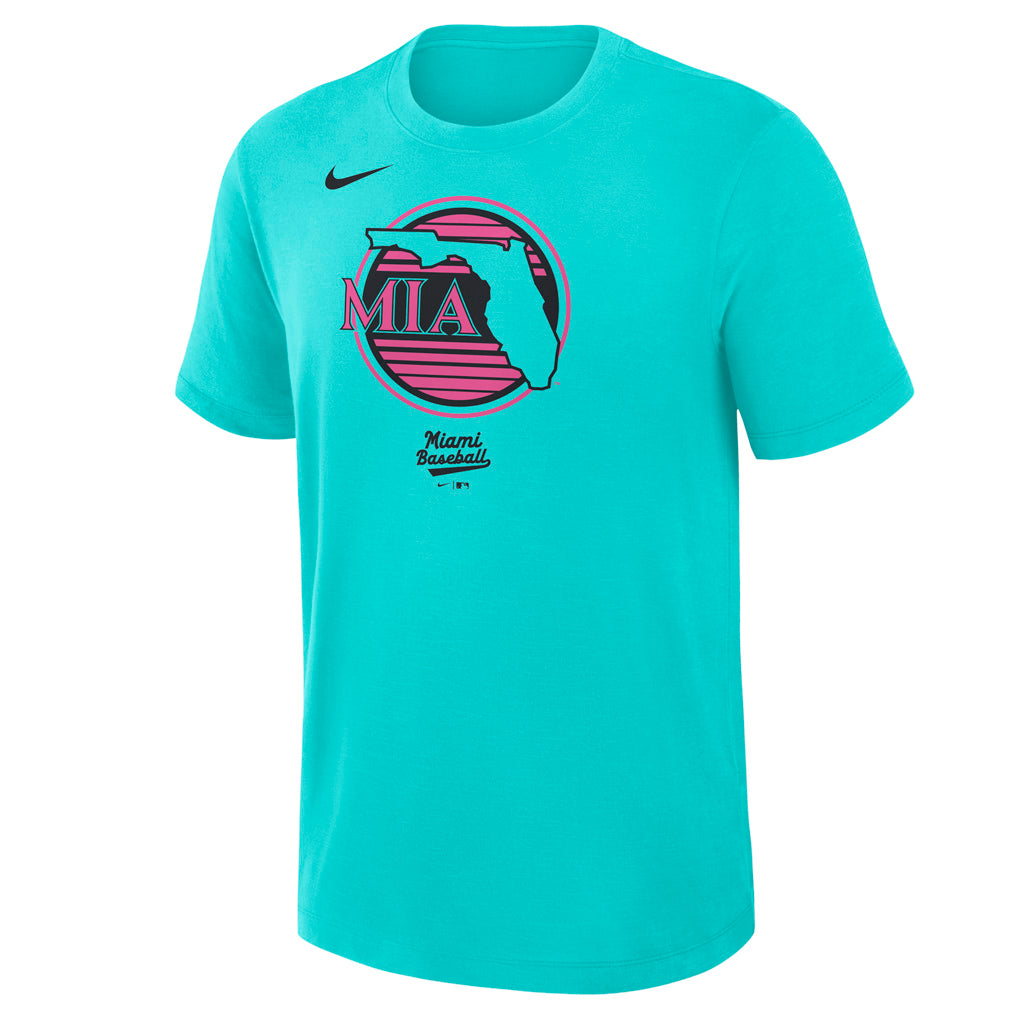 MLB Miami Marlins Nike 2025 City Connect Novelty Slub T-Shirt - Teal