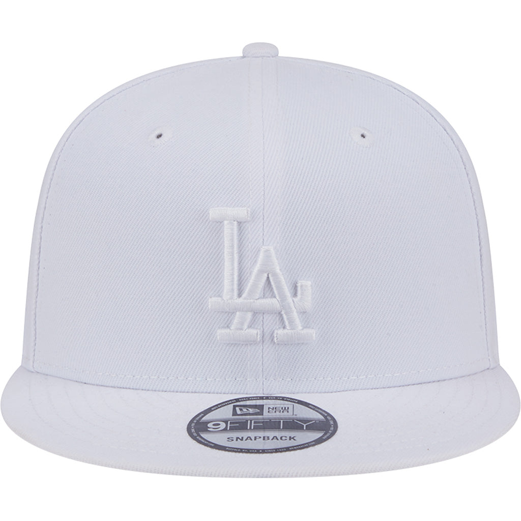 MLB Los Angeles Dodgers New Era White on White 9FIFTY Snapback Hat - White