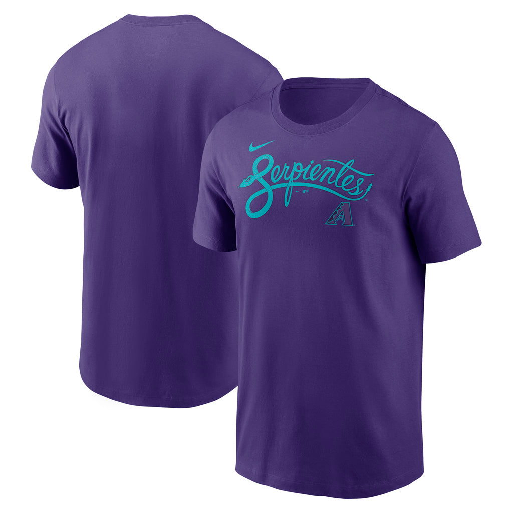 MLB Arizona Diamondbacks Nike 2025 City Connect Wordmark Cotton T-Shirt - Purple