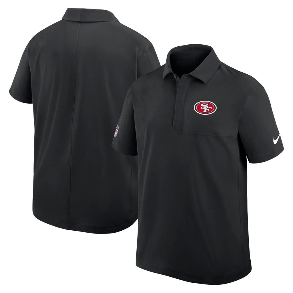 NFL San Francisco 49ers Nike 2025 Dri-Fit Sideline Woven Polo - Black