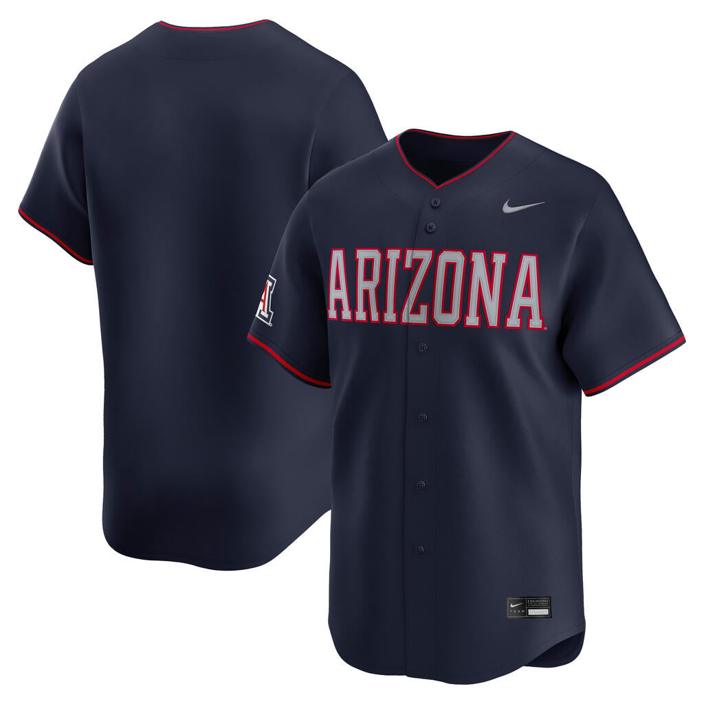 NCAA Arizona Wildcats Nike 2025 Limited Road Baseball Jersey - Navy