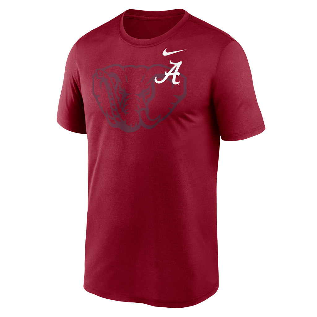 NCAA Alabama Crimson Tide Nike Shadow Logo Legend T-Shirt - Maroon