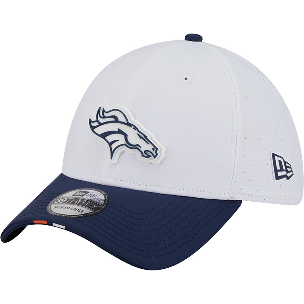 NFL Denver Broncos New Era 2025 Training 39THIRTY Flex Fit Hat - White
