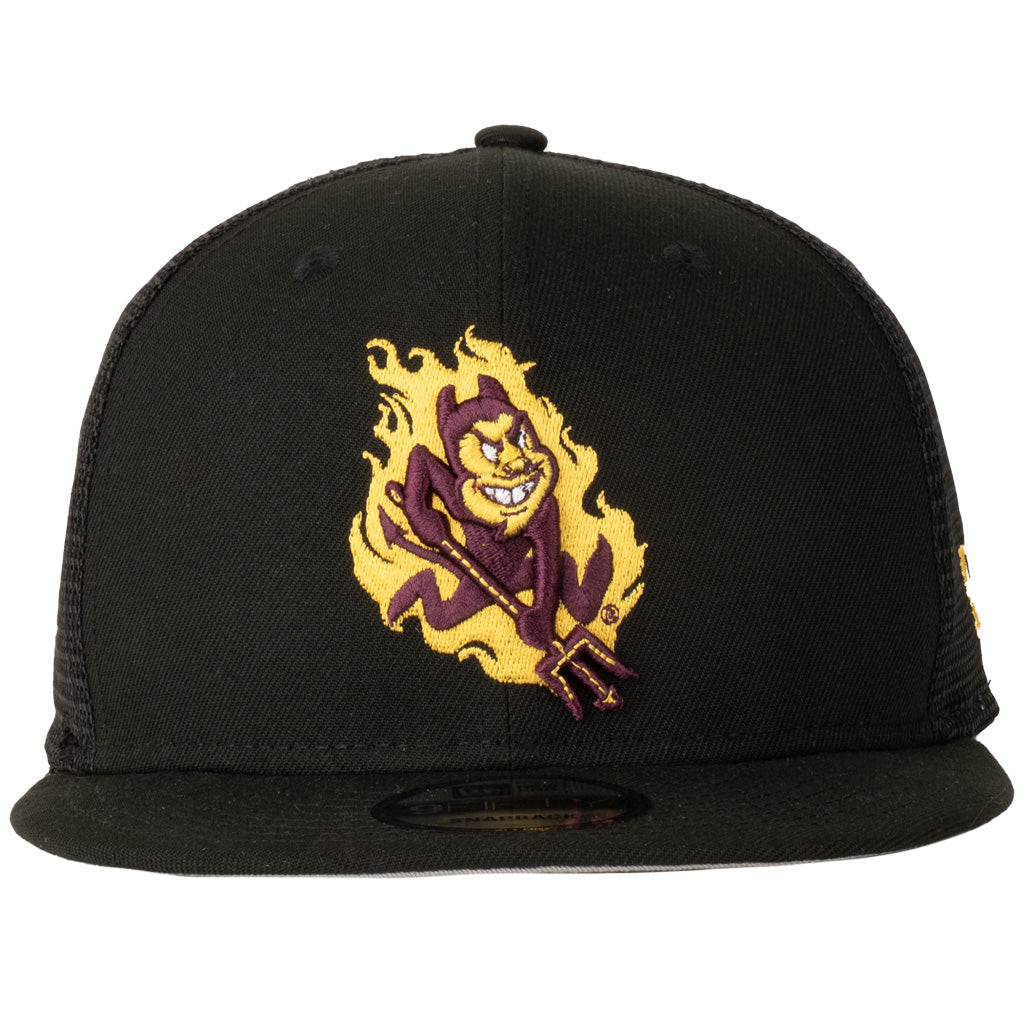 NCAA Arizona State Sun Devils New Era Shadowline 9FIFTY Snapback Trucker Hat - Black