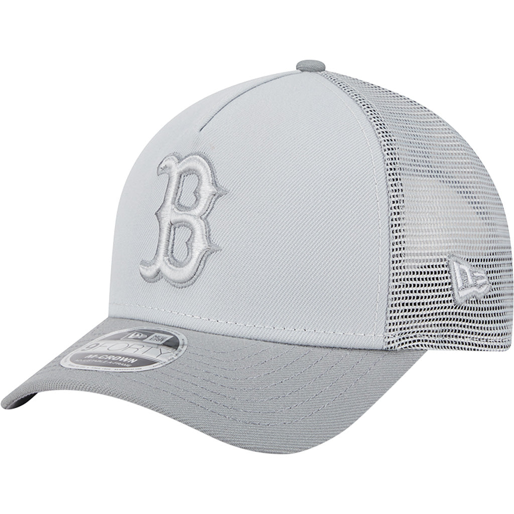MLB Boston Red Sox New Era Gray Tonal 9FORTY M-Crown Snapback Trucker Hat - Gray